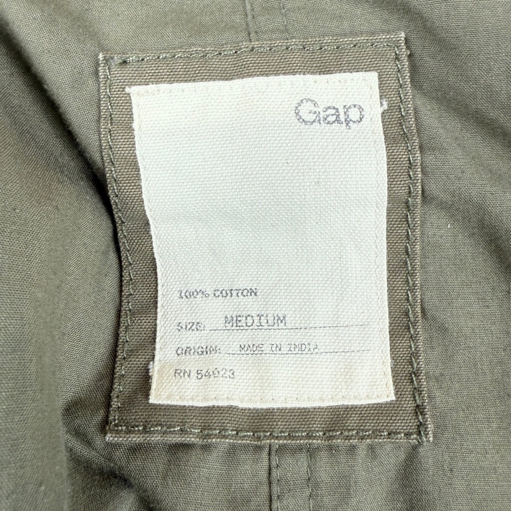 GAP Jacket Men Medium Olive Green Fall Fatigue Ca… - image 3